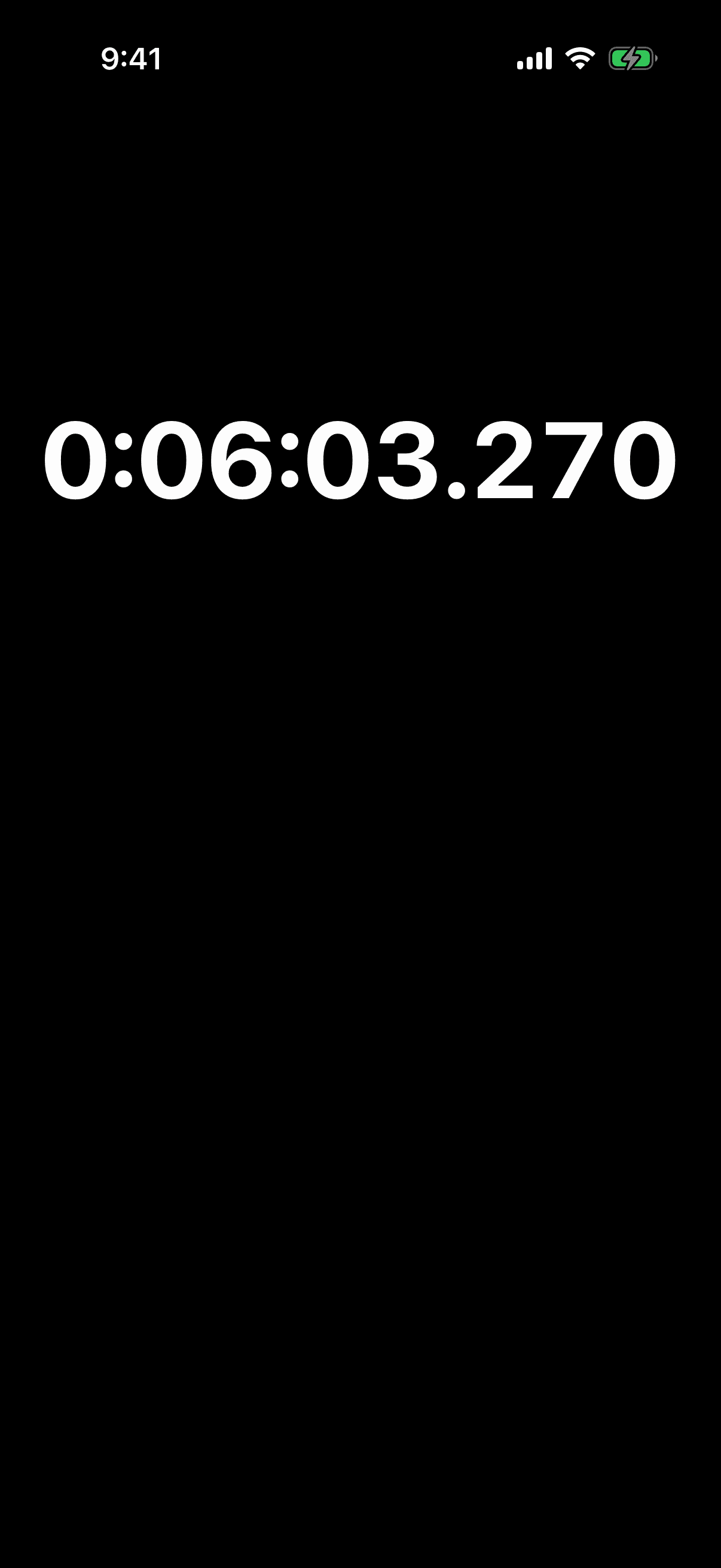The Fulltime timer stopped at 6 minutes 3.27 seconds